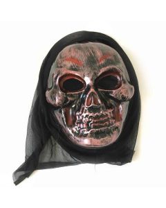 MASCARA CALAVERA PASTINADA CON TELA