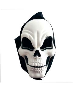 MASCARA CALAVERA BLANCA CON TELA