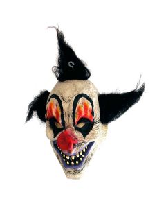 MASCARA LATEX PAYASO PELO NEGRO