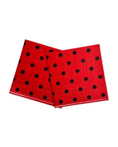 SERVILLETA ROJA LUNARES 33x33 20 UNIDADES 