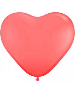 GLOBO FORMA CORAZON ROJO X 25 U.