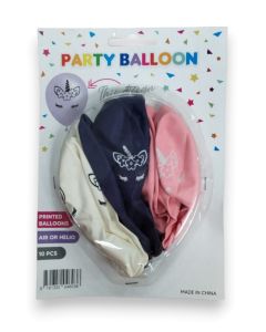 GLOBO 12'' UNICORNIO FUTBOL x 10 UNI. 