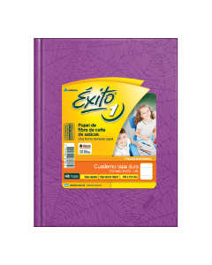 CUADERNO EXITO TAPA DURA Nº1 LILA X 48 HOJAS RAYADAS